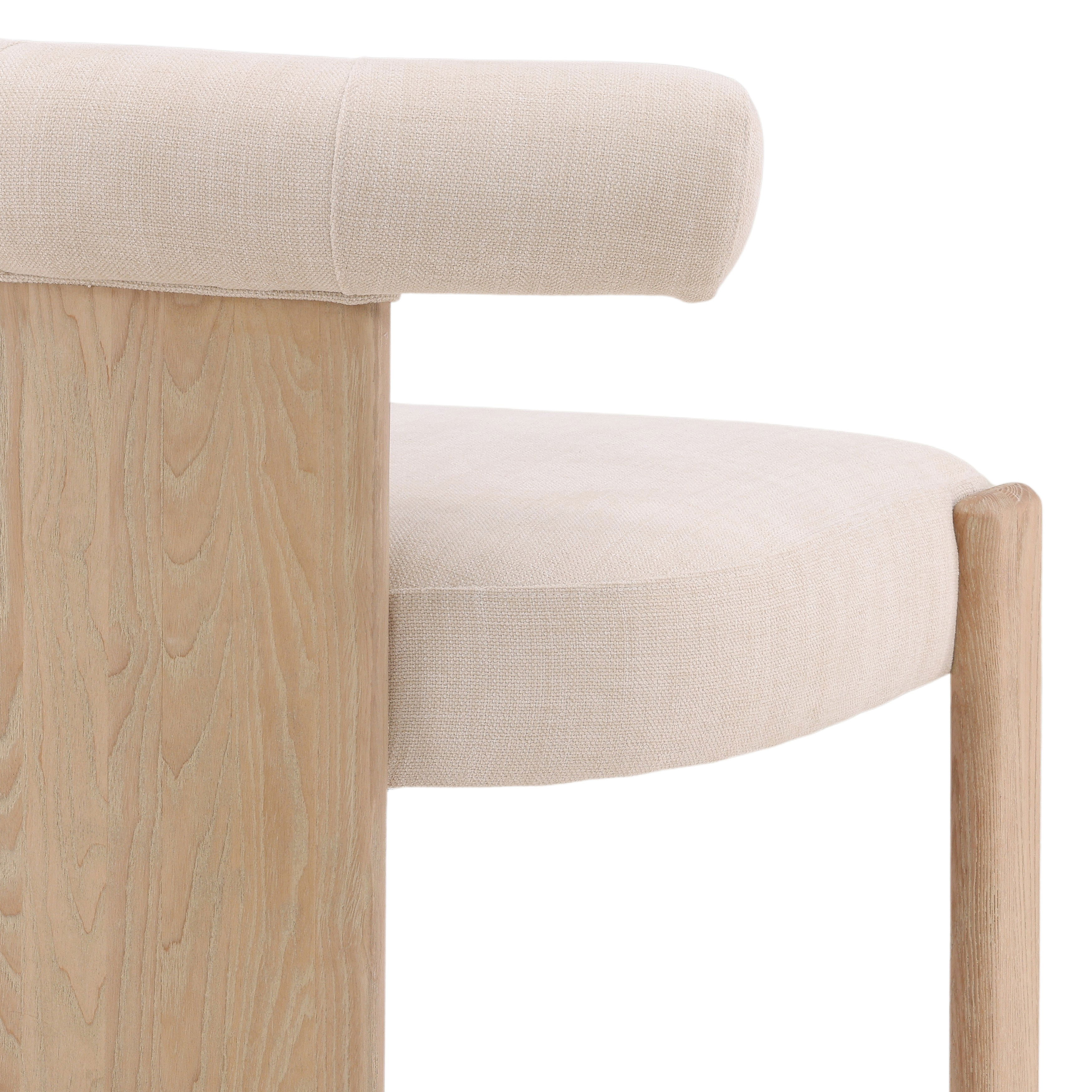 Gwyneth Dining Chair Cream, by Dovetail, 23" width x 29.5" height x 23.5" depth View 5