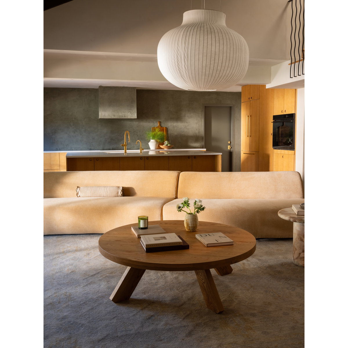 Naomi Concave Sofa Golden Yellow, Sectional Sofa by Moe's Home, 80.7" width x 28.3" height x 39" depth View 10