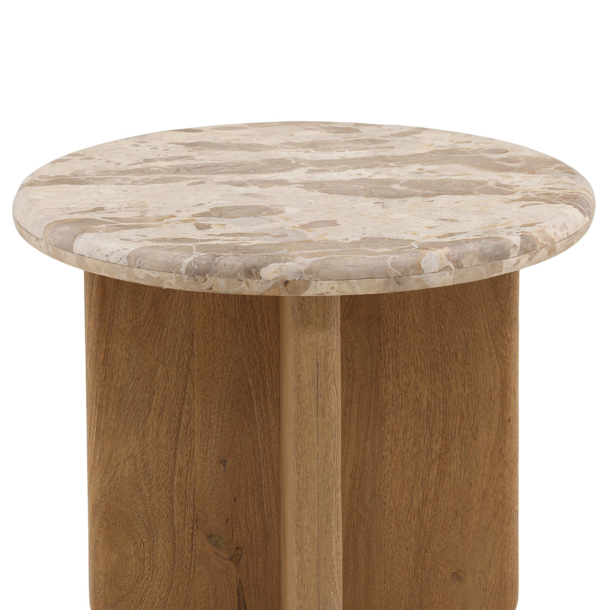 Layna Side Table Beige, Side & End Table by Dovetail, 24" width x 20" height x 24" depth View 4