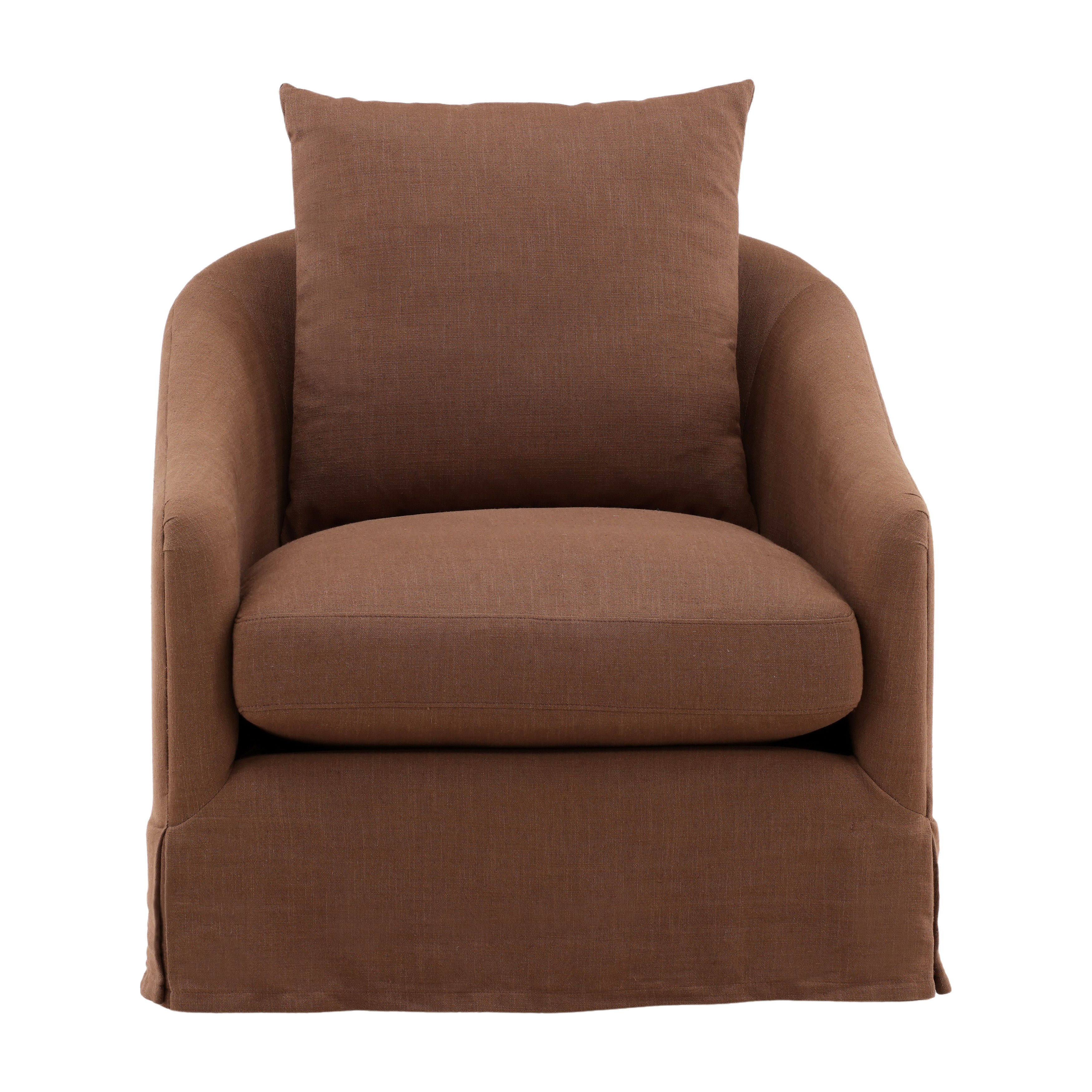 Laura Swivel Chair Coffee large image 