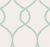Laurel Leaf Ogee Teal Wallpaper, by York Wall, 27' length x 2'3" width x 0.02" depth thumbnail