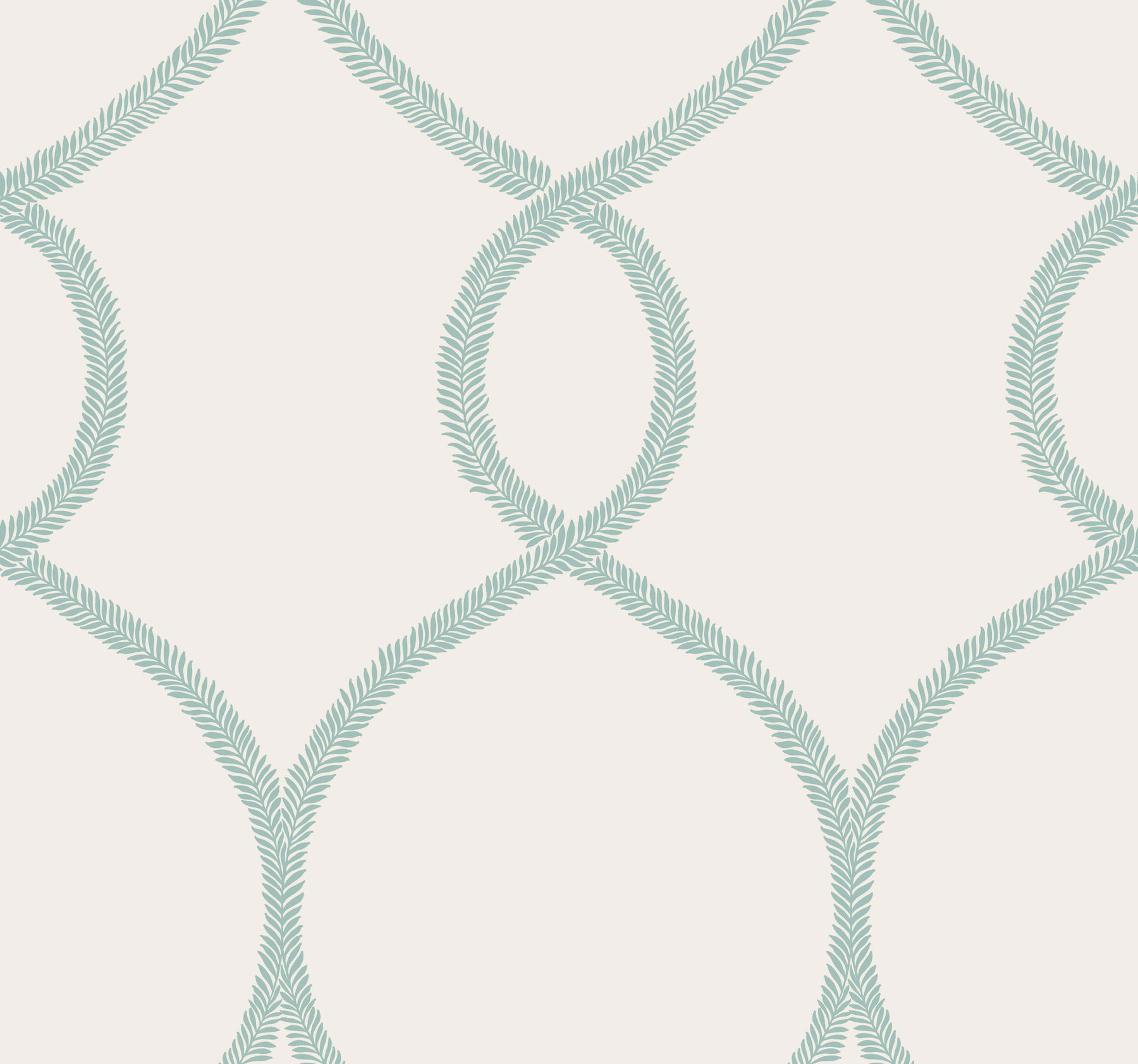 Laurel Leaf Ogee Teal Wallpaper large image 