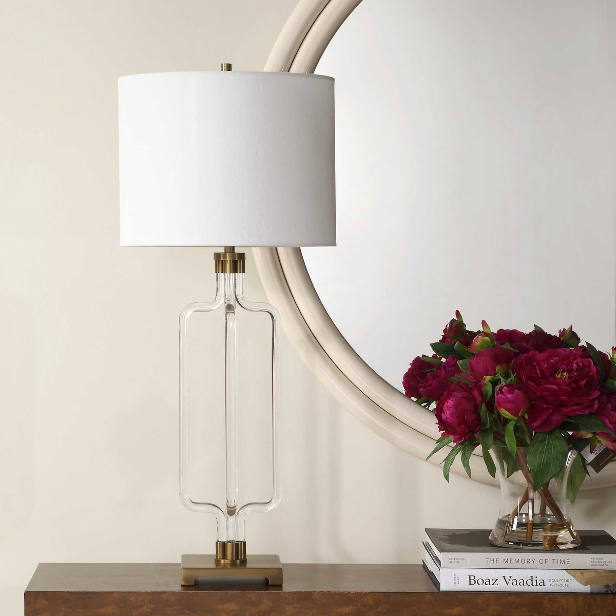 Outline Cordless LED Table Lamp, by Uttermost, 16" width x 30.75" height x 16" depth View 3