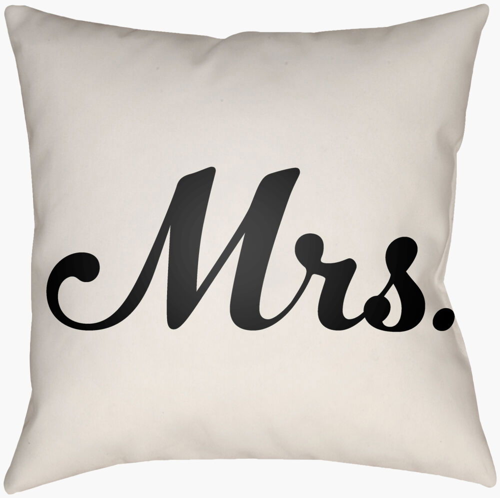 Mr & Mrs Accent Pillow large image 