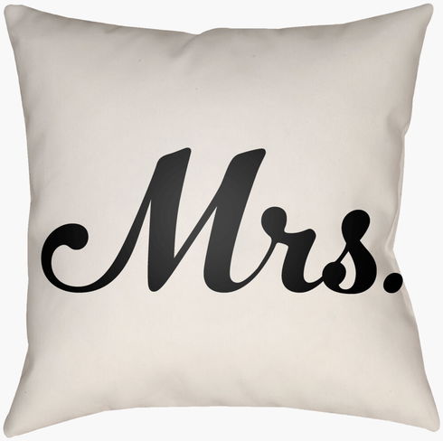 Mr & Mrs Accent Pillow