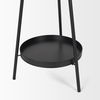 Everett Matte Black Metal with Two Metal Shelves Coat Rack, Stands, Racks & Hook by Mercana, 17" length x 17" width x 71" height thumbnail 7