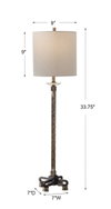 Parnell Industrial Buffet Lamp, Table Lamp by Uttermost, 9" width x 33.75" height x 9" depth thumbnail 3