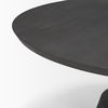 Maxwell 34L x 34W x 16H Dark Brown Wood with Black Metal Pedestal Base Round Coffee Table thumbnail 7