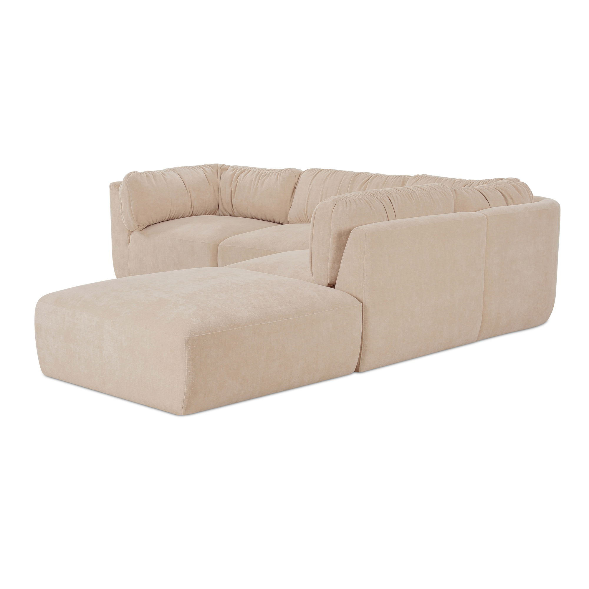 Matina Dream Modular Sectional Oatmeal, Sectional Sofa by Moe's Home, 118" width x 30.7" height x 118" depth View 3