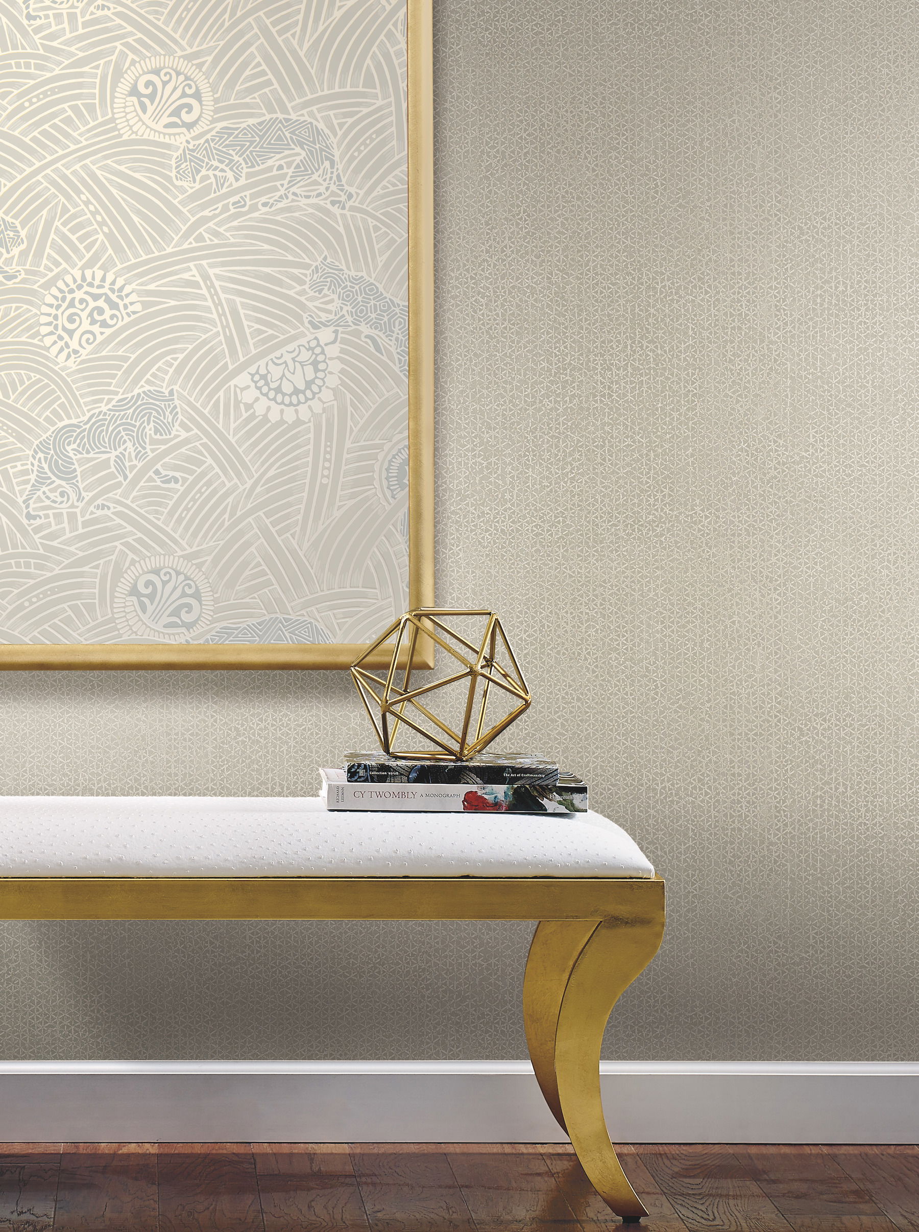 Bantam Tile Grey Wallpaper large image 
