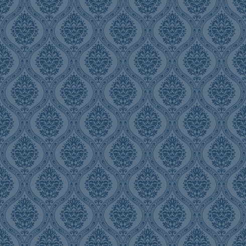 Petite Ogee Navy Wallpaper