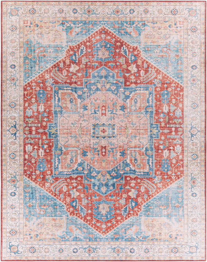 Iris Machine Woven Rug, by Surya, 3'9.28" length x 2'2.38" width