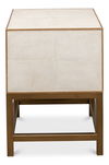 Gideon Shagreen Side Table, Osprey White, Side & End Table by Sarreid, 22" length x 18" width x 24" height thumbnail 4