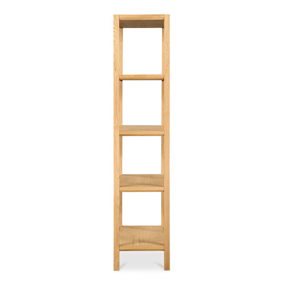 Nolan Bookcase Natural, Shelving & Bookcase by Moe's Home, 35" width x 80" height x 17.5" depth View 3