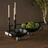 Radka Small Matte Black Metal Decorative Bowl, by Mercana, 15.55" length x 11.22" width x 6.75" height thumbnail 5