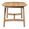 Trie Small Dining Table Natural, by Moe's Home, 76" width x 30" height x 36" depth thumbnail 3