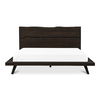 Madagascar King Platform Bed Dark Brown, by Moe's Home, 91.5" width x 48" height x 89" depth thumbnail 1