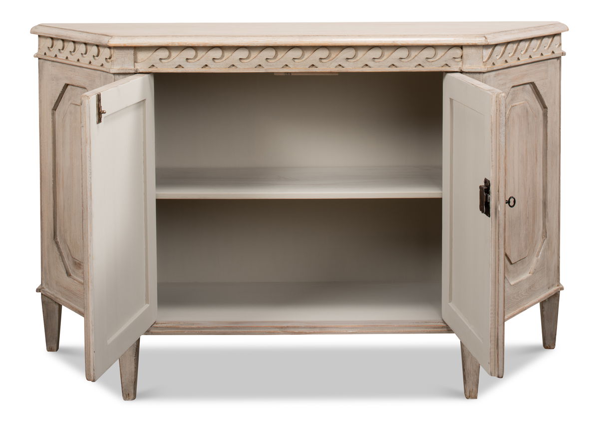 Wrenn Credenza  Stone Grey, by Sarreid, 1'4" length x 4'10" width x 3' height View 9