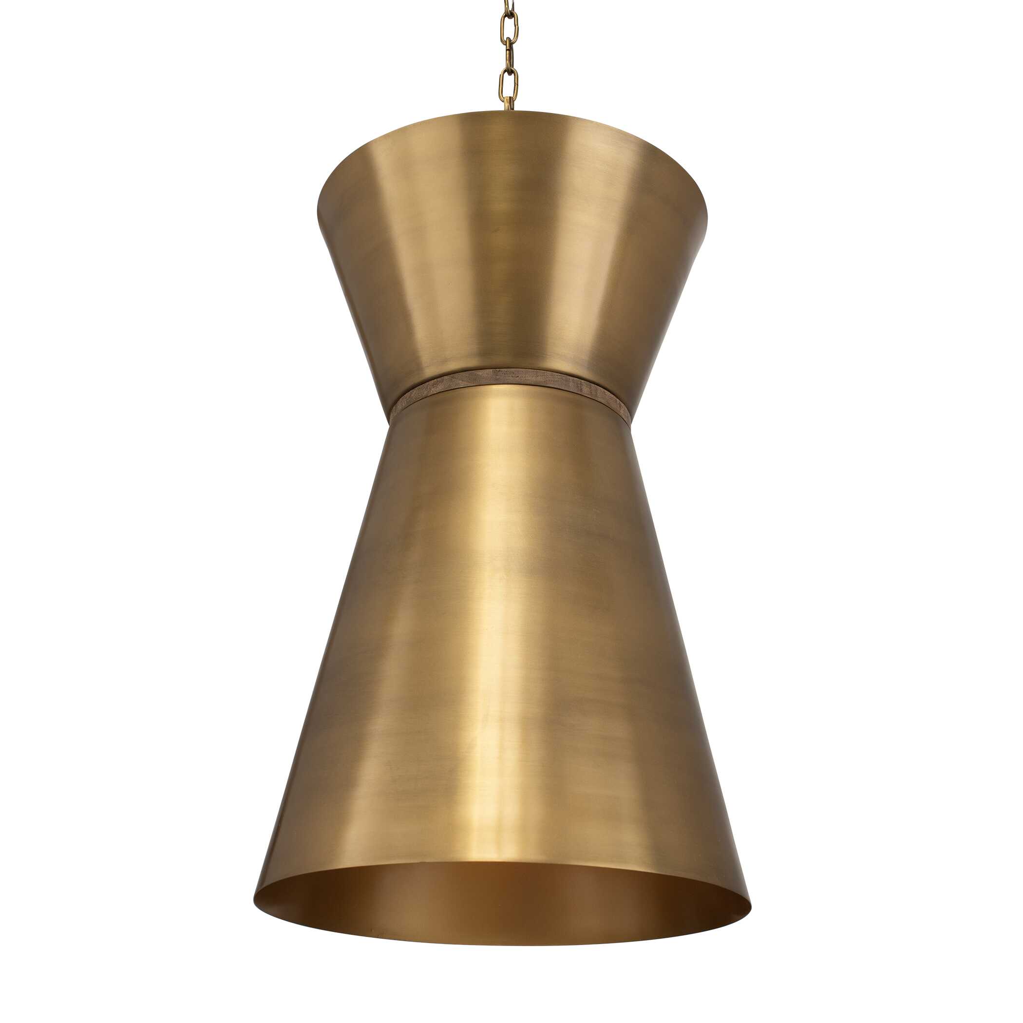 Crocker Brass 1 Light Mini Pendant, Ceiling Light by Uttermost, 14.5" width x 23" height x 14.5" diameter x 14.5" depth View 7