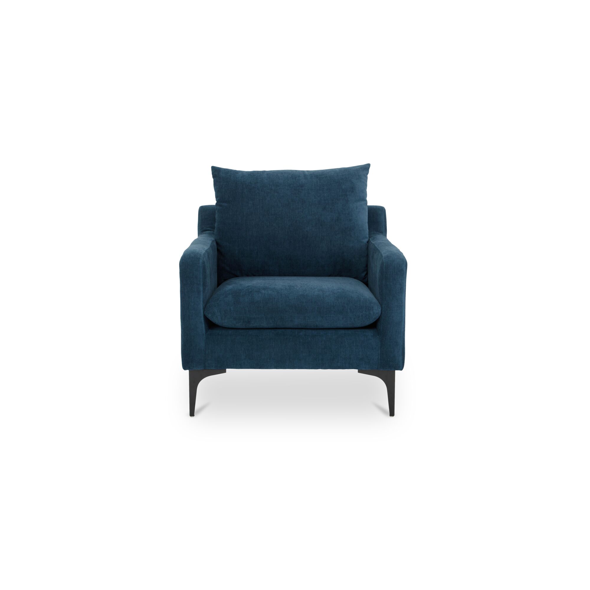 Paris Armchair Blue, Accent Chair by Moe's Home, 30.25" width x 32.5" height x 34.75" depth View 1