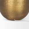 Sadiyah Antiqued Gold Brushed Metal with Cream Shade Table Lamp thumbnail 9