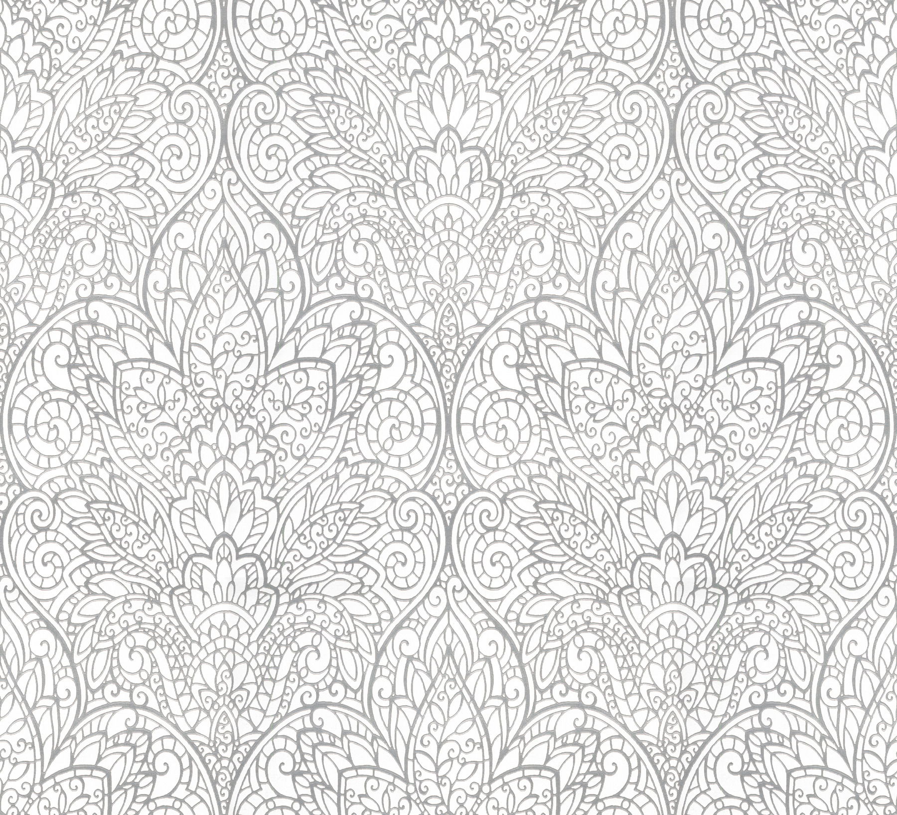 Paradise Bright White & Silver Wallpaper large image 