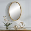 Serna Gold Oval Mirror, by Uttermost, 1'8" width x 2'6" height x 1.75" depth thumbnail 2