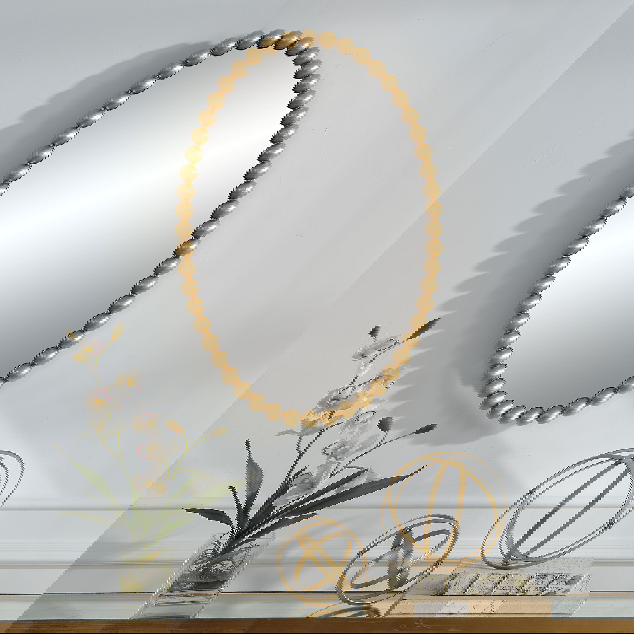 Serna Gold Oval Mirror, by Uttermost, 20" width x 30" height x 1.75" depth View 2