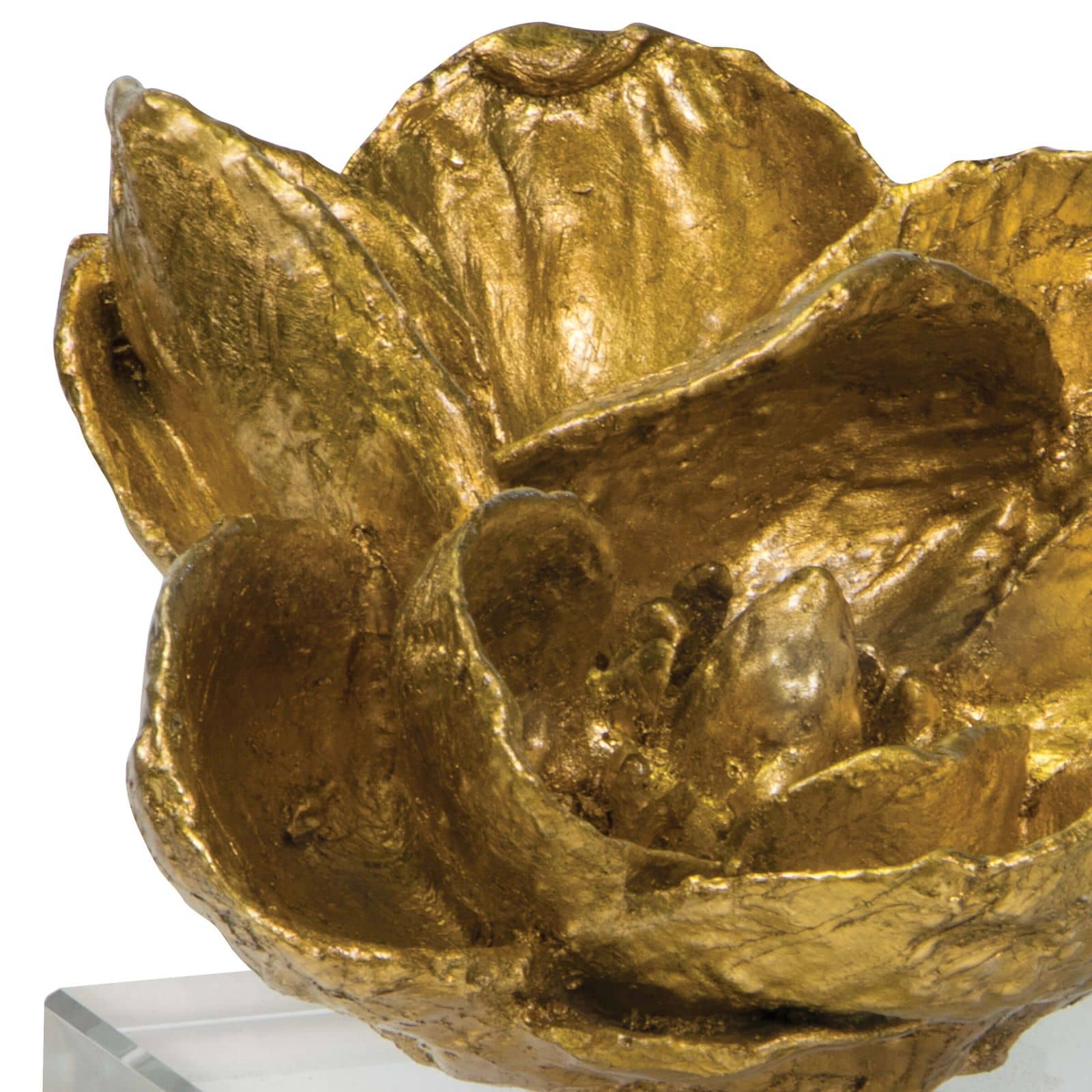 Magnolia Objet (Gold Leaf), Decorative Object by Regina Andrew Detroit, 6" width x 5" height x 6" depth View 2