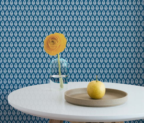 Navy Mehndi Wallpaper