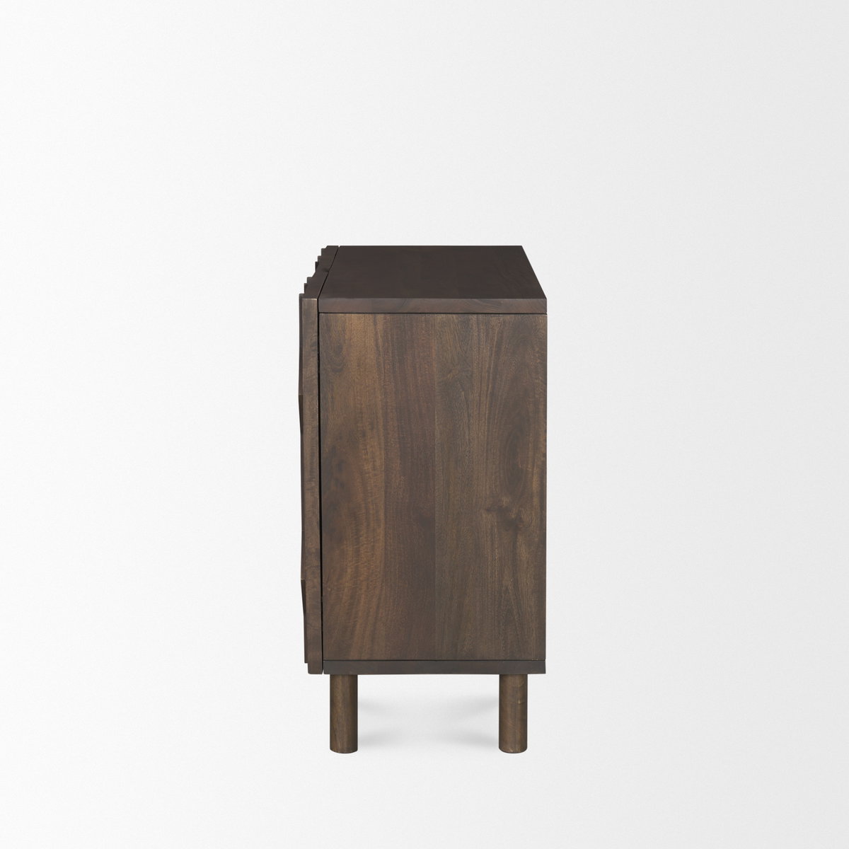 Heera Dark Brown Diamond Motif with Shelf Accent Cabinet, Cabinets & Chest by Mercana, 36" length x 16.25" width x 32" height View 5