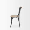 Etienne Cross Back Dining Side Chair | Light Brown Wood with Iron, Dining Chair by Mercana, 20.5" length x 19.5" width x 35.5" height thumbnail 5