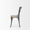 Etienne Light Brown Wood with Iron Metal Dining Chair, by Mercana, 20.5" length x 19.5" width x 35.5" height thumbnail 5