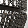 Liam I 32x30 Black Wooden Bead Bowl-Style Four Bulb Chandelier thumbnail 9