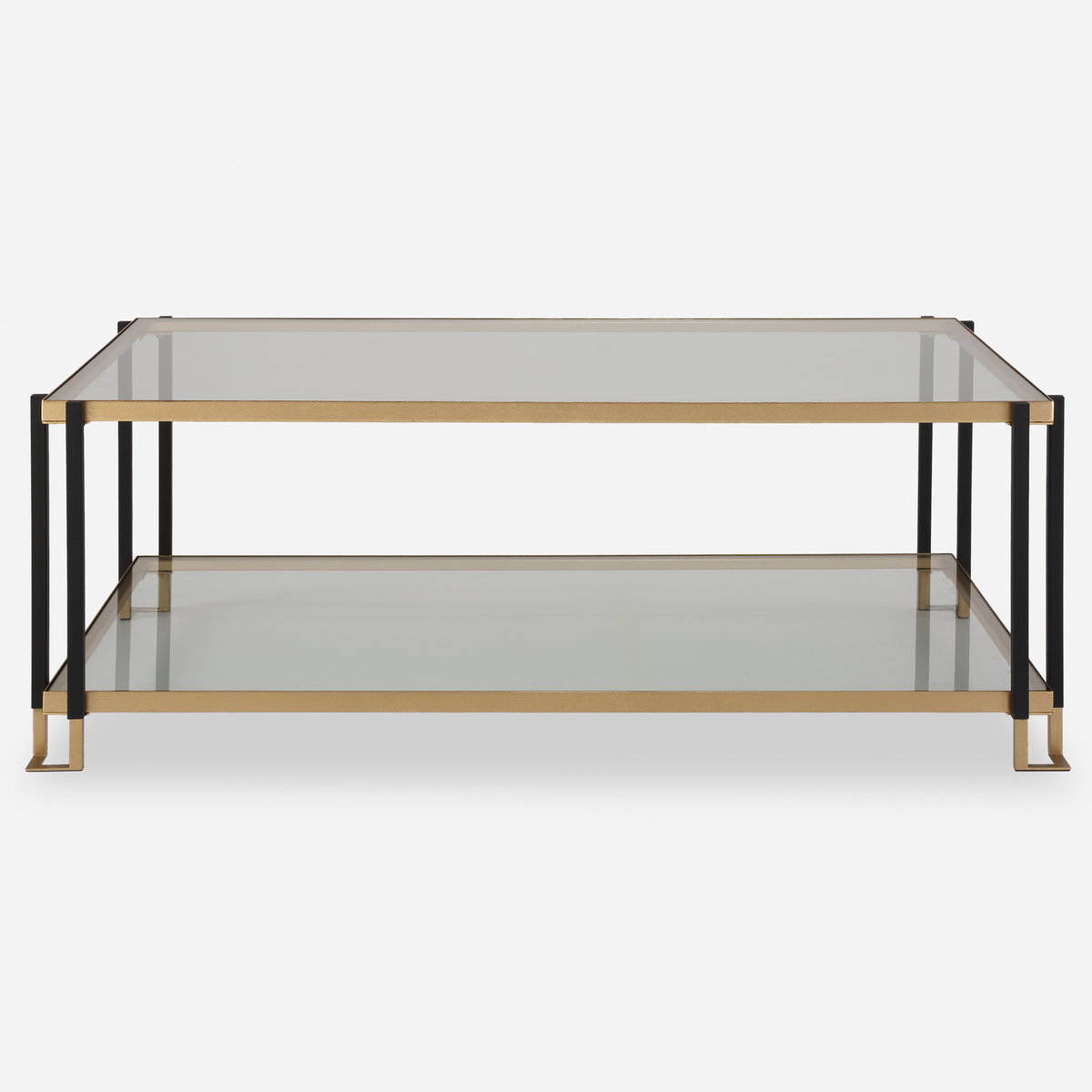 Kentmore Glass Coffee Table, by Uttermost, 48" width x 17" height x 30" depth View 1