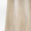 Maxwell 48L x 48W x 30H White Marble Round Top with Black Metal and Wood Pedestal Base Dining Table thumbnail 9