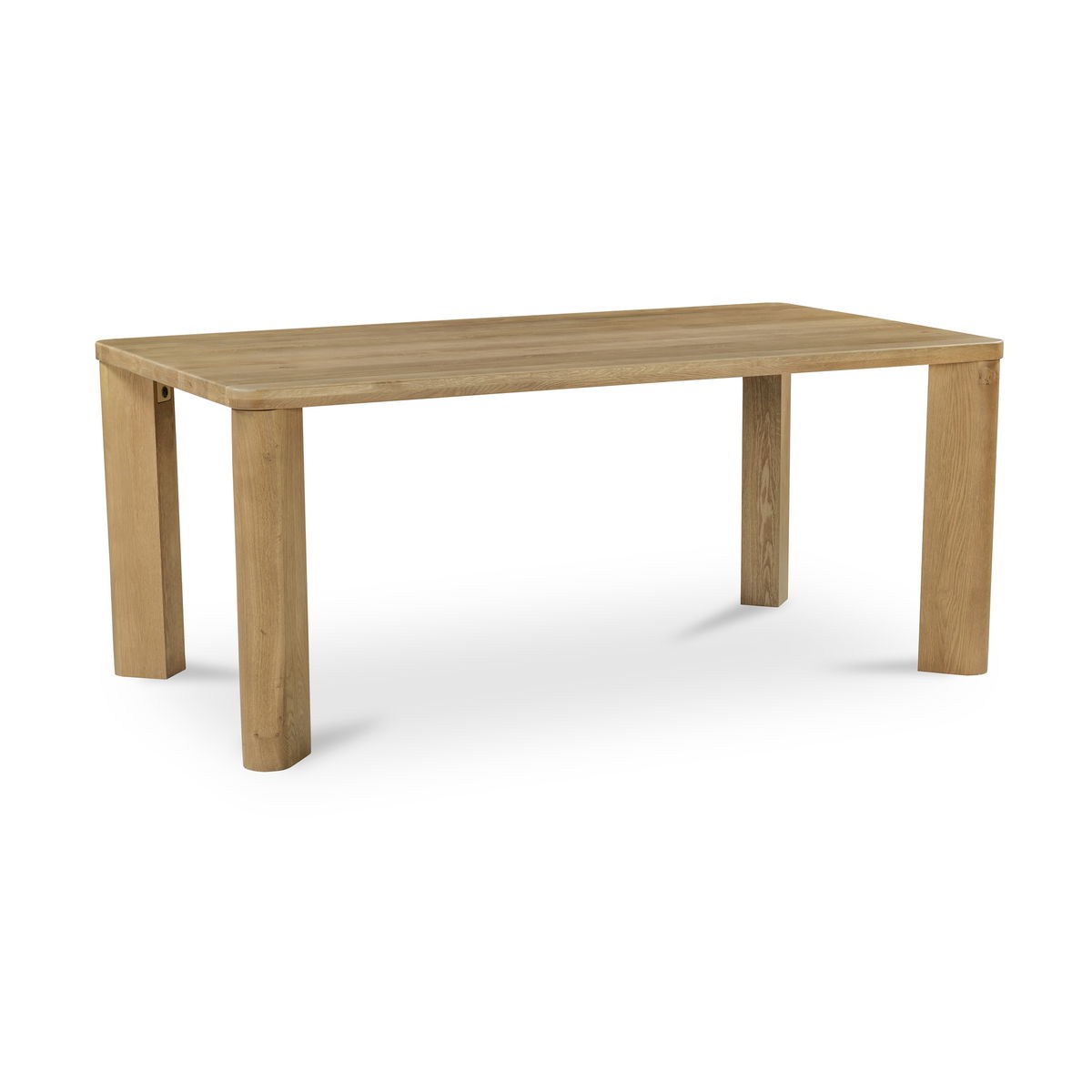 Segment Dining Table Wood Small Heritage Brown, by Moe's Home, 72" width x 30" height x 39" depth View 2