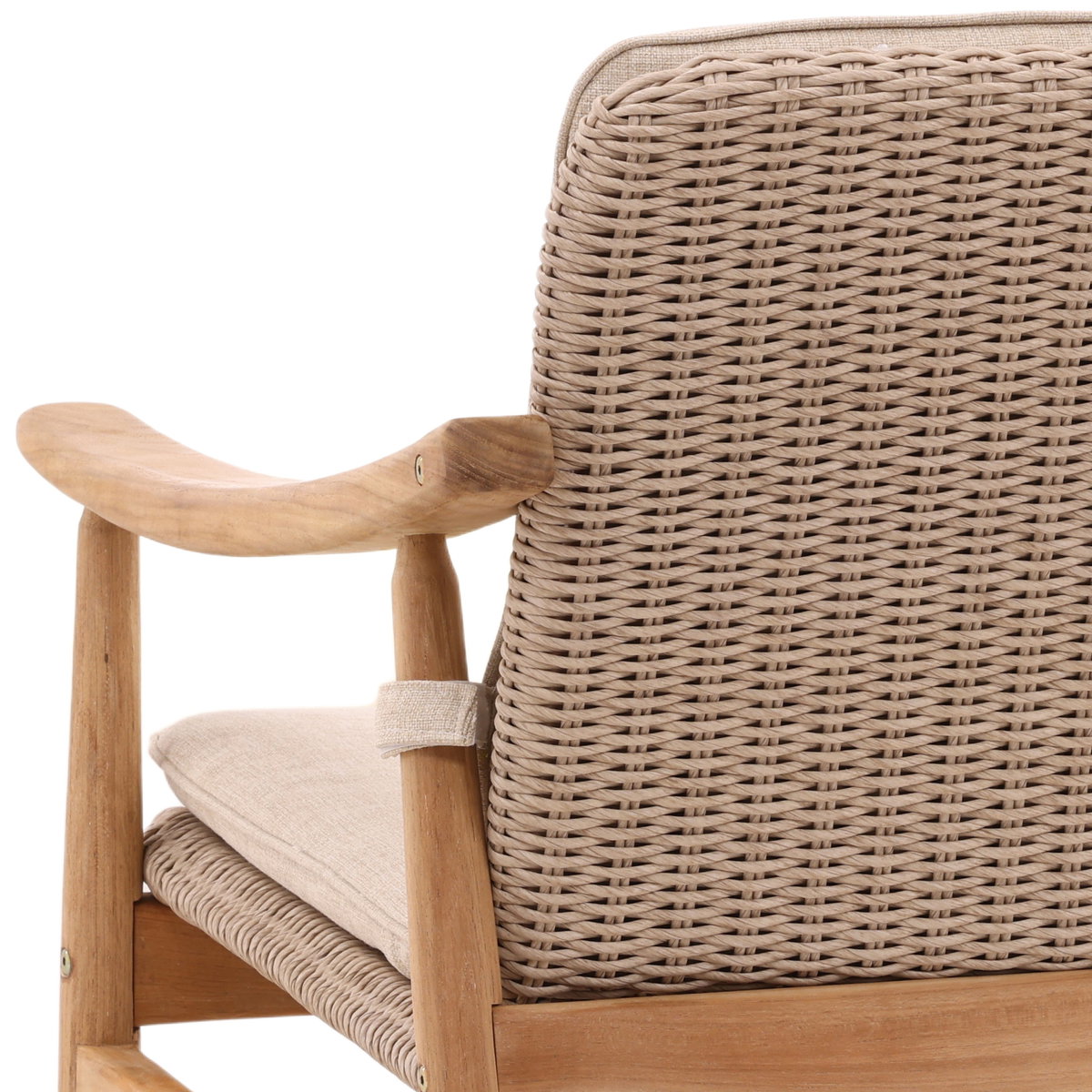 Wembley Outdoor Occasional Chair Beige, Accent Chair by Dovetail, 28" width x 31.5" height x 29.25" depth View 5