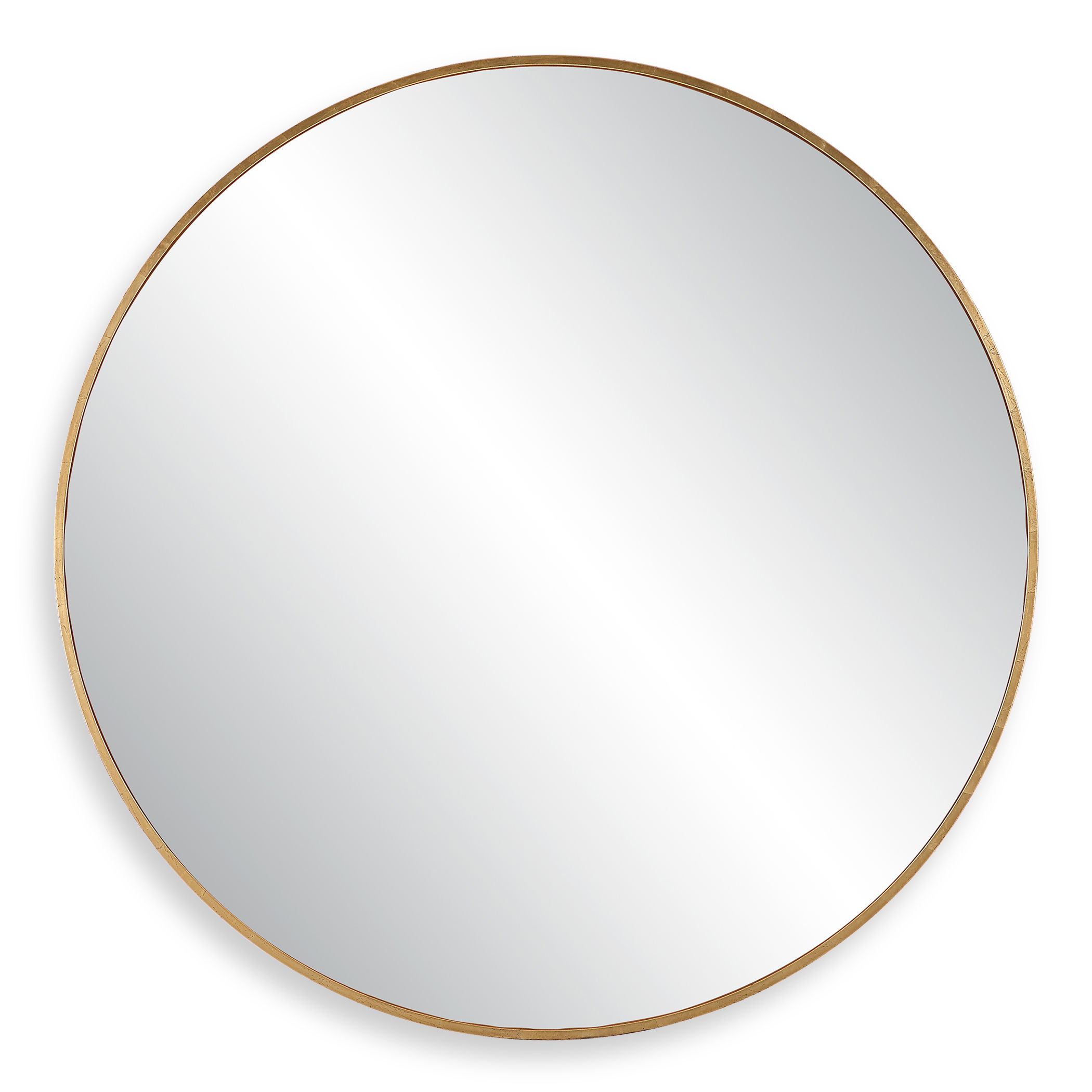 Junius Large Gold Round Mirror large image 