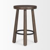 Weldon Backless 26in Seat Counter Stool | Dark Brown Wood with Metal, Counter & Bar Stool by Mercana, 16" length x 16" width x 26" height thumbnail 7