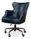Andrew Jackson Desk Chair, Chateau Blue, Seating by Sarreid, 25" length x 29" width x 35" height thumbnail 1