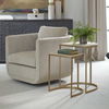 Lindon Travertine Nesting Tables Set/2, Furniture by Uttermost, 17.25" width x 24.25" height x 17.25" depth thumbnail 2