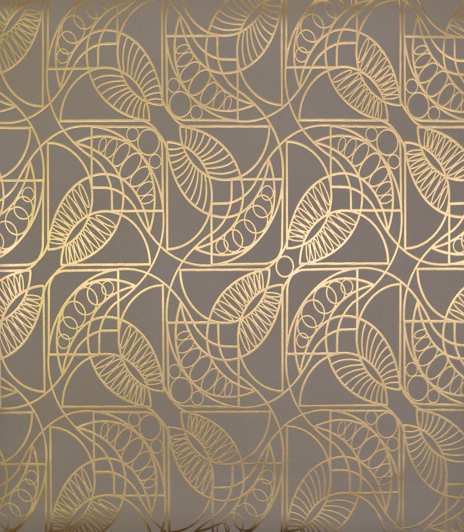 Cartouche Khaki & Gold Wallpaper large image 