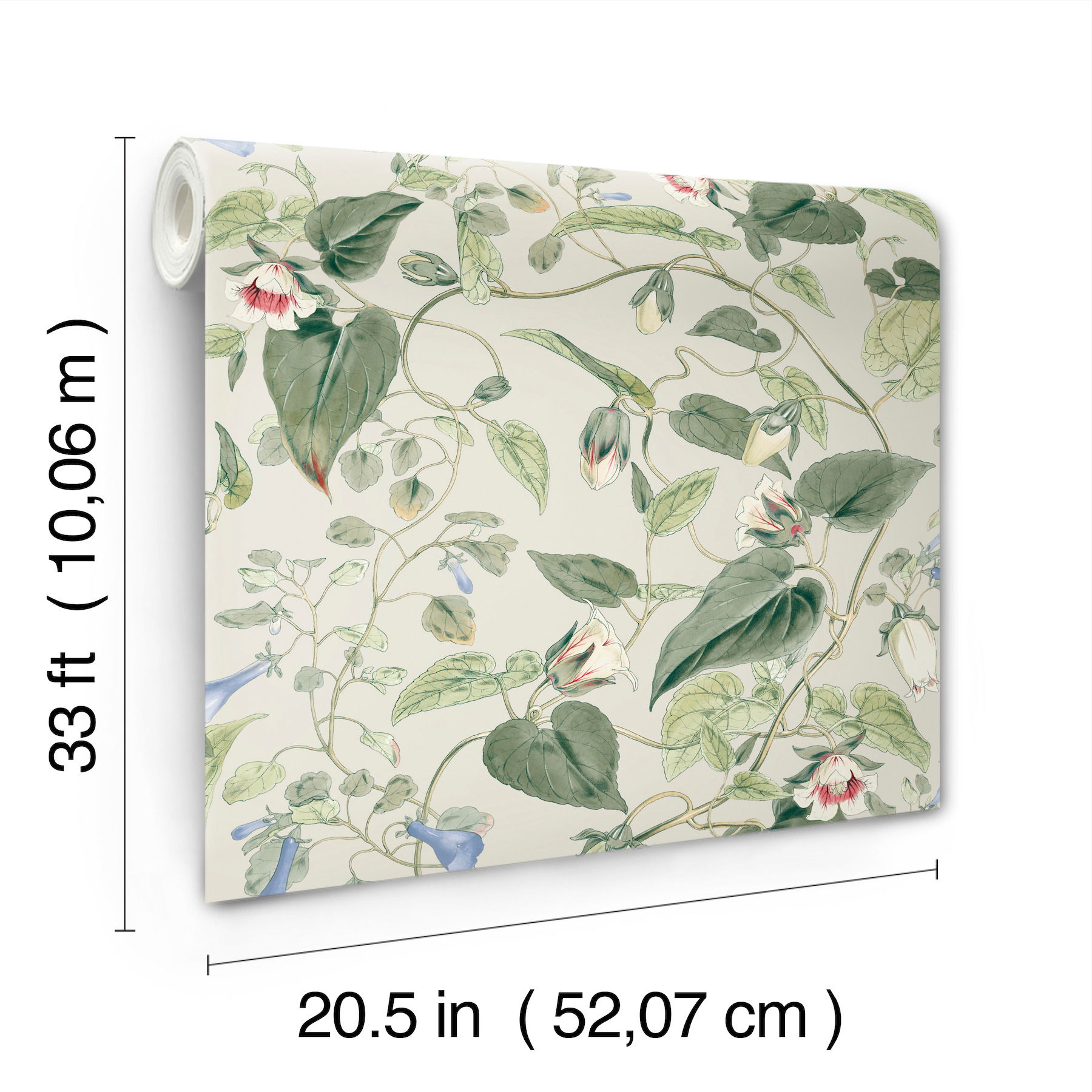 Moon Flower Light Taupe Wallpaper large image 
