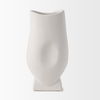 Darian Tall Textured Matte White Ceramic Vase thumbnail 5