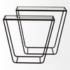 Arya (Set of 2) 24L x 10W Black Rectangular Glass Top Iron Frame Accent Table thumbnail 5