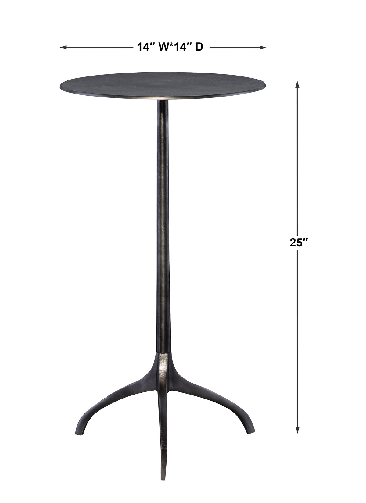 Beacon Industrial Accent Table, Furniture by Uttermost, 14" width x 25" height x 14" depth View 3