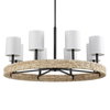 Faiyam 8 Light Rattan Chandelier, by Uttermost, 36.5" width x 18.25" height x 36.5" depth thumbnail 3