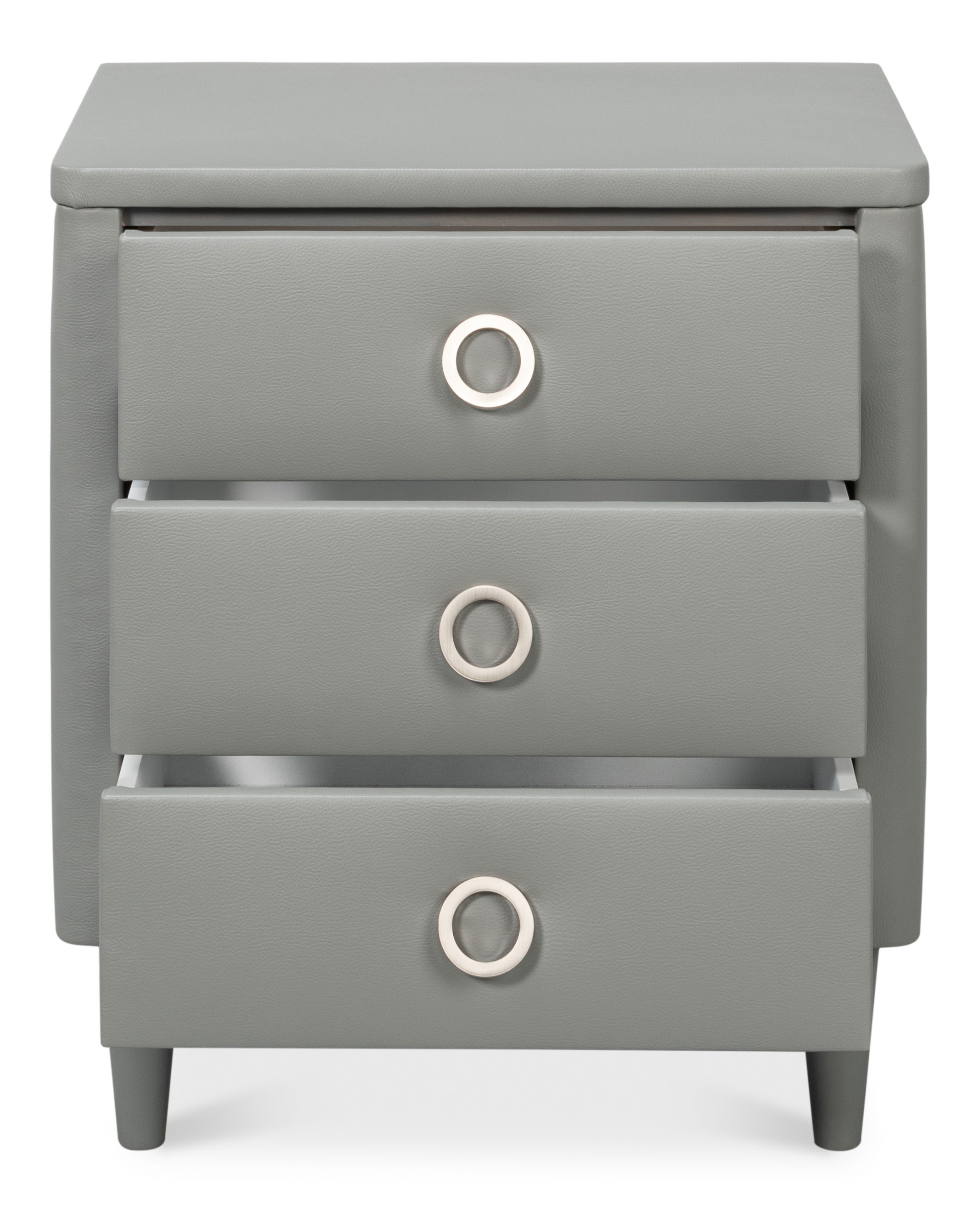 Avvolto Three Drawer Night Stand, Nightstand by Sarreid, 23" length x 18" width x 26" height View 9