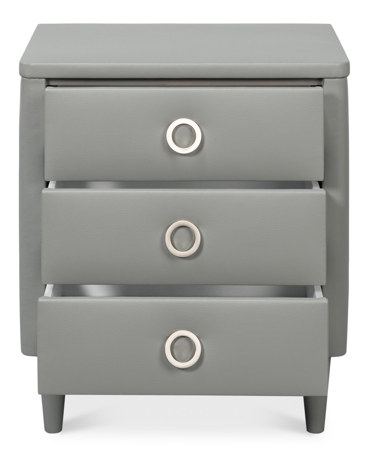 Avvolto Three Drawer Night Stand, Nightstand by Sarreid, 23" length x 18" width x 26" height View 9